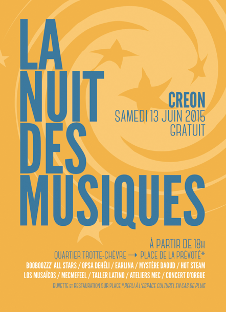 Nuit de musique 2015 Créon Musique en créonnais